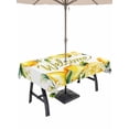 thumbnail image 1 of Outdoor Tablecloth with Umbrella Hole for Patio/Picnic/Party/Camping, Yellow Lemons Waterproof Table Cloth Rectangle Table Cover Washable, Summer Fruits Leaves Pastoral Botanical (52"x 70"), 1 of 8