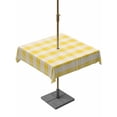 thumbnail image 1 of Outdoor Tablecloth with Umbrella Hole for Patio/Picnic/Party/Camping, Yellow Plaid Striped Waterproof Table Cloth Square Cover Washable, Farmhouse Checkered Modern Abstract Art (60"x 60"), 1 of 8