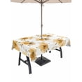 thumbnail image 1 of Outdoor Tablecloth with Umbrella Hole for Patio/Picnic/Party/Camping, Yellow Spring Floral Waterproof Table Cloth Rectangle Table Cover Washable, Elegant Flowers Summer Botanical (60"x 84"), 1 of 8