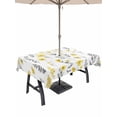 thumbnail image 1 of Outdoor Tablecloth with Umbrella Hole for Patio/Picnic/Party/Camping, Yellow Spring Floral Waterproof Table Cloth Rectangle Table Cover Washable, Flowers Botanical Elegant Pastoral (52"x 70"), 1 of 8