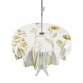 thumbnail image 1 of Outdoor Tablecloth with Umbrella Hole for Patio/Picnic/Party/Camping, Yellow Spring Floral Waterproof Table Cloth Round Cover Washable, Summer Flowers Botanical Elegant (Dia 60"), 1 of 8