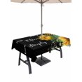 thumbnail image 1 of Outdoor Tablecloth with Umbrella Hole for Patio/Picnic/Party/Camping, Yellow Sunflowers Waterproof Table Cloth Rectangle Table Cover Washable, Farmhouse Floral Rustic Botanical Black (54"x 80"), 1 of 8