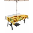 thumbnail image 1 of Outdoor Tablecloth with Umbrella Hole for Patio/Picnic/Party/Camping, Yellow Sunflowers Waterproof Table Cloth Rectangle Table Cover Washable, Summer Floral Elegant Pastoral Botanical (54"x 80"), 1 of 8