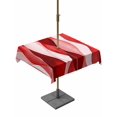 thumbnail image 1 of Outdoor Tablecloth with Umbrella Hole, Red Striped Spillproof Waterproof Outdoor Table Cover, Modern Gradient Geometric Ripple Stripes Patio Tablecloths for Party/Garden/Picnic, Square 54"x54", 1 of 9