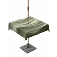 thumbnail image 1 of Outdoor Tablecloth with Umbrella Hole, Sage Green Striped Spillproof Waterproof Outdoor Table Cover, Modern Abstract Art Wave Moire Gradient Patio Tablecloths for Party/Garden/Picnic, Square 54"x54", 1 of 9