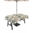 thumbnail image 1 of Outdoor Tablecloth with Umbrella Hole, Spring Eucalyptus Coastal Spillproof Waterproof Outdoor Table Cover, Starfish Summer Shell Patio Tablecloths for Party Picnic Camping, Rectangle 52"x70", 1 of 9