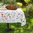 thumbnail image 1 of Outdoor Tablecloth with Umbrella Hole, Spring & Summer Floral Outdoor Tablecloth, Fabric Spill Proof and Waterproof with Zipper Floral Tablecloth for Spring/Summer/Party/Picnic Rectangle 60 x 84 in, 1 of 6