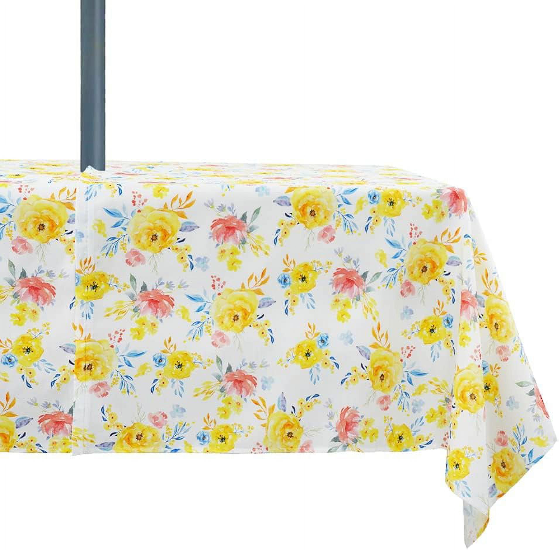 Outdoor Tablecloth with Umbrella Hole, Spring & Summer Outdoor
