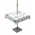 thumbnail image 1 of Outdoor Tablecloth with Umbrella Hole, Turquoise Flowers Spillproof Waterproof Outdoor Table Cover, Farmhouse Spring Botanical Floral Patio Tablecloths for Party/Garden/Picnic, Square 54"x54", 1 of 9