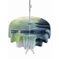 thumbnail image 1 of Outdoor Tablecloth with Umbrella Hole, Zen Stones Spillproof Waterproof Outdoor Table Cover, Nature Water Reflection Country Botanical Patio Tablecloths for Party/Garden/Picnic, Round 54 inch, 1 of 9