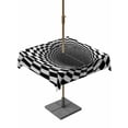thumbnail image 1 of Outdoor Tablecloth with Umbrella Hole and Zipper, 3D Optical Illusion Square Table Cloth 60x60 Inch Waterproof Tablecloth, Black White Checkered Plaid Visual Trap Picnic Table Cover for Patio Camping, 1 of 7