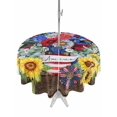 thumbnail image 1 of Outdoor Tablecloth with Umbrella Hole Zipper 4th of July Round Tablecloth 54" Waterproof Outside Table Cloth Independence Day Sunflower Patio Table Cover Tablecloths for Picnic Party, 1 of 8