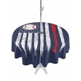 thumbnail image 1 of Outdoor Tablecloth with Umbrella Hole and Zipper, American Flag Round Table Cloth 54 Inch Waterproof Tablecloth, US Flag Baseball Stars Navy Blue Picnic Table Cover for Patio Camping, 1 of 7