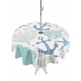 thumbnail image 1 of Outdoor Tablecloth with Umbrella Hole & Zipper, Anchor Coastal Round Tablecloth 60 Inch, Summer Starfish Beach Coral Nautical Patio Table Cover Waterproof Table Cloth for Picnic/Party, 1 of 7