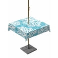 thumbnail image 1 of Outdoor Tablecloth with Umbrella Hole & Zipper, Aqua Blue Coastal Square Tablecloth 60x60 Inch, Summer Nautical Ocean Beach Patio Table Cover Waterproof Table Cloth for Picnic/Party, 1 of 7