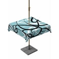 thumbnail image 1 of Outdoor Tablecloth with Umbrella Hole and Zipper, Aqua Geometric Square Table Cloth 60x60 Inch Waterproof Tablecloth, Modern Black White Striped Abstract Lines Picnic Table Cover for Patio Camping, 1 of 7