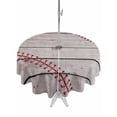thumbnail image 1 of Outdoor Tablecloth with Umbrella Hole and Zipper, Baseball Round Table Cloth 60 Inch Waterproof Tablecloth, Vintage Wooden Shabby Art Picnic Table Cover for Patio Camping, 1 of 7