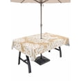 thumbnail image 1 of Outdoor Tablecloth with Umbrella Hole & Zipper, Beige Coral Coastal Rectangle Tablecloth 60x120 Inch, Summer Nautical Ocean Beach Patio Table Cover Waterproof Table Cloth for Picnic/Party, 1 of 7