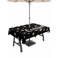 thumbnail image 1 of Outdoor Tablecloth with Umbrella Hole and Zipper, Black Graduation Rectangle Table Cloth 54x80 Inch Waterproof Tablecloth, Stars Modern Art Picnic Table Cover for Patio Camping, 1 of 7