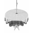 thumbnail image 1 of Outdoor Tablecloth with Umbrella Hole and Zipper, Black Gray Retro Greek Key Round Table Cloth 60 Inch Waterproof Tablecloth, Greece Ancient Rustic Geometric Picnic Table Cover for Patio Camping, 1 of 7