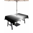 thumbnail image 1 of Outdoor Tablecloth with Umbrella Hole & Zipper, Black Grey Ombre Rectangle Tablecloth 60x84 Inch, Aesthetics Modern Abstract Art Gradient Patio Table Cover Waterproof Table Cloth for Picnic/Party, 1 of 7