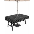 thumbnail image 1 of Outdoor Tablecloth with Umbrella Hole & Zipper, Black Striped Rectangle Tablecloth 60x102 Inch, Farmhouse Stripes Geometric Abstract Patio Table Cover Waterproof Table Cloth for Picnic/Party, 1 of 7