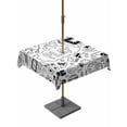 thumbnail image 1 of Outdoor Tablecloth with Umbrella Hole and Zipper, Black White Video Game Waterproof Patio Tablecloth for Dining 60''x60'', Console Computer Gaming Sketch Style Table Cover for Picnic BBQ Party, 1 of 9