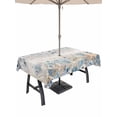 thumbnail image 1 of Outdoor Tablecloth with Umbrella Hole & Zipper, Blue Beige Coastal Rectangle Tablecloth 54x80 Inch, Beach Starfish Summer Eucalyptus Vintage Patio Table Cover Waterproof Table Cloth for Picnic/Party, 1 of 7