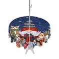 thumbnail image 1 of Outdoor Tablecloth with Umbrella Hole and Zipper, Blue Christmas Round Table Cloth 54 Inch Waterproof Tablecloth, Gnomes Cat Squirrel Pine Tree Winter Snowy Picnic Table Cover for Patio Camping, 1 of 7