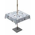thumbnail image 1 of Outdoor Tablecloth with Umbrella Hole and Zipper, Blue Christmas Square Table Cloth 54x54 Inch Waterproof Tablecloth, Xmas Snowflake Snowman Picnic Table Cover for Patio Camping, 1 of 7