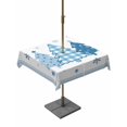 thumbnail image 1 of Outdoor Tablecloth with Umbrella Hole and Zipper, Blue Christmas Trees Square Table Cloth 54x54 Inch Waterproof Tablecloth, Navy Winter Snowflakes Checkered Picnic Table Cover for Patio Camping, 1 of 7