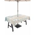 thumbnail image 1 of Outdoor Tablecloth with Umbrella Hole and Zipper, Blue Coastal Crabs Rectangle Table Cloth 52x70 Inch Waterproof Tablecloth, Summer Beach Ocean Abstract Art Picnic Table Cover for Patio Camping, 1 of 7