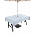 thumbnail image 1 of Outdoor Tablecloth with Umbrella Hole and Zipper, Blue Dandelion Rectangle Table Cloth 60x102 Inch Waterproof Tablecloth, Spring Modern Minimalist Country Flower Picnic Table Cover for Patio Camping, 1 of 7