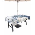 thumbnail image 1 of Outdoor Tablecloth with Umbrella Hole and Zipper, Blue Fall Pumpkins Rectangle Table Cloth 54x80 Inch Waterproof Tablecloth, Maple Leaf Tree Thanksgiving Autumn Picnic Table Cover for Patio Camping, 1 of 7