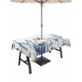 thumbnail image 1 of Outdoor Tablecloth with Umbrella Hole and Zipper, Blue Fall Rectangle Table Cloth 54x80 Inch Waterproof Tablecloth, Thanksgiving Pumpkins Weeping Botanical Picnic Table Cover for Patio Camping, 1 of 7