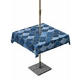 thumbnail image 1 of Outdoor Tablecloth with Umbrella Hole and Zipper, Blue Fish Scale Square Table Cloth 54x54 Inch Waterproof Tablecloth, Modern Geometric Ombre Abstract Moroccan Picnic Table Cover for Patio Camping, 1 of 7
