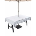 thumbnail image 1 of Outdoor Tablecloth with Umbrella Hole and Zipper, Blue Flower Rectangle Table Cloth 60x102 Inch Waterproof Tablecloth, Spring Modern Minimalist Country Floral Plant Picnic Table Cover for Patio, 1 of 7