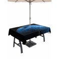 thumbnail image 1 of Outdoor Tablecloth with Umbrella Hole and Zipper, Blue Fruit Rectangle Table Cloth 52x70 Inch Waterproof Tablecloth, Modern Minimalist Decor Black Background Picnic Table Cover for Patio Camping, 1 of 7