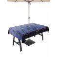 thumbnail image 1 of Outdoor Tablecloth with Umbrella Hole and Zipper, Blue Geometric Rectangle Table Cloth 60x84 Inch Waterproof Tablecloth, Ombre Modern Abstract Art Picnic Table Cover for Patio Camping, 1 of 7