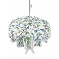 thumbnail image 1 of Outdoor Tablecloth with Umbrella Hole and Zipper, Blue Green Eucalyptus Round Table Cloth 60 Inch Waterproof Tablecloth, Spring Botanical Leaves Weeping Picnic Table Cover for Patio Camping, 1 of 7