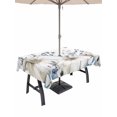 thumbnail image 1 of Outdoor Tablecloth with Umbrella Hole and Zipper, Blue Grey Pumpkins Fall Rectangle Table Cloth 52x70 Inch Waterproof Tablecloth, Thanksgiving Botanical Autumn Picnic Table Cover for Patio Camping, 1 of 7