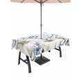 thumbnail image 1 of Outdoor Tablecloth with Umbrella Hole and Zipper, Blue Grey Pumpkins Fall Rectangle Table Cloth 52x70 Inch Waterproof Tablecloth, Thanksgiving Botanical Picnic Table Cover for Patio Camping, 1 of 7