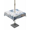 thumbnail image 1 of Outdoor Tablecloth with Umbrella Hole & Zipper, Blue Jellyfish Coastal Square Tablecloth 60x60 Inch, Beach Starfish Nautical Coral Retro Patio Table Cover Waterproof Table Cloth for Picnic/Party, 1 of 7