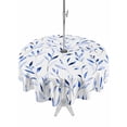 thumbnail image 1 of Outdoor Tablecloth with Umbrella Hole Zipper Blue Leaf Round Tablecloth 60" Waterproof Outside Table Cloth Modern Botanical Foliage Plant Country Flower Patio Table Cover Tablecloths for Picnic Party, 1 of 8