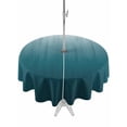 thumbnail image 1 of Outdoor Tablecloth with Umbrella Hole and Zipper, Blue Ombre Round Table Cloth 54 Inch Waterproof Tablecloth, Contemporary Gradient Abstract Art Picnic Table Cover for Patio Camping, 1 of 7