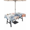 thumbnail image 1 of Outdoor Tablecloth with Umbrella Hole and Zipper, Blue Pumpkin Coastal Fall Rectangle Table Cloth 52x70 Inch Waterproof Tablecloth, Thanksgiving Starfish Summer Beach Picnic Table Cover for Patio, 1 of 7