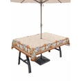 thumbnail image 1 of Outdoor Tablecloth with Umbrella Hole and Zipper, Blue Pumpkin Rectangle Table Cloth 60x120 Inch Waterproof Tablecloth, Thanksgiving Day Orange Southwest Fall Picnic Table Cover for Patio Camping, 1 of 7