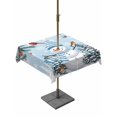 thumbnail image 1 of Outdoor Tablecloth with Umbrella Hole and Zipper, Blue Snowman Christmas Square Table Cloth 54x54 Inch Waterproof Tablecloth, Xmas Tree Snowflake Balls Picnic Table Cover for Patio Camping, 1 of 7