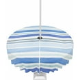thumbnail image 1 of Outdoor Tablecloth with Umbrella Hole & Zipper, Blue Striped Round Tablecloth 60 Inch, Watercolor Blue Ombre Stripes Patio Table Cover Waterproof Table Cloth for Picnic/Party, Stripessrs41357, 1 of 6