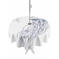thumbnail image 1 of Outdoor Tablecloth with Umbrella Hole Zipper Blue White Jellyfish Coastal Round Tablecloth 54" Waterproof Outside Table Cloth Nautical Summer Ocean Seaside Patio Table Cover Tablecloths for Picnic, 1 of 8